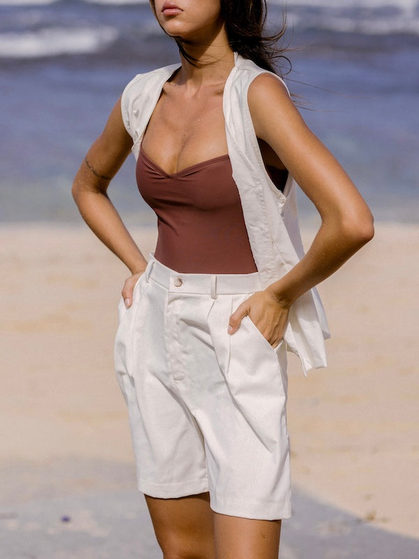 Let's Go To Bermuda Shorts (Blanc)