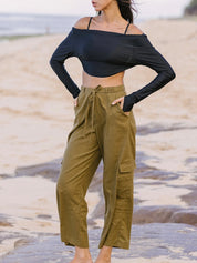Walk With Me Cargo Pants (Avocado)