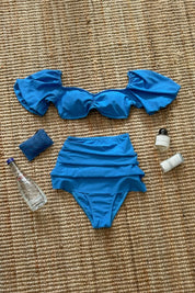 Camila Sleeved Top (Ibiza Blue)