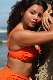 NEKID SWIMWEAR ODETTE BIKINI TOP IN ORANGE