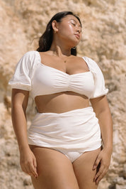 Camila Sleeved Top (Ivory)