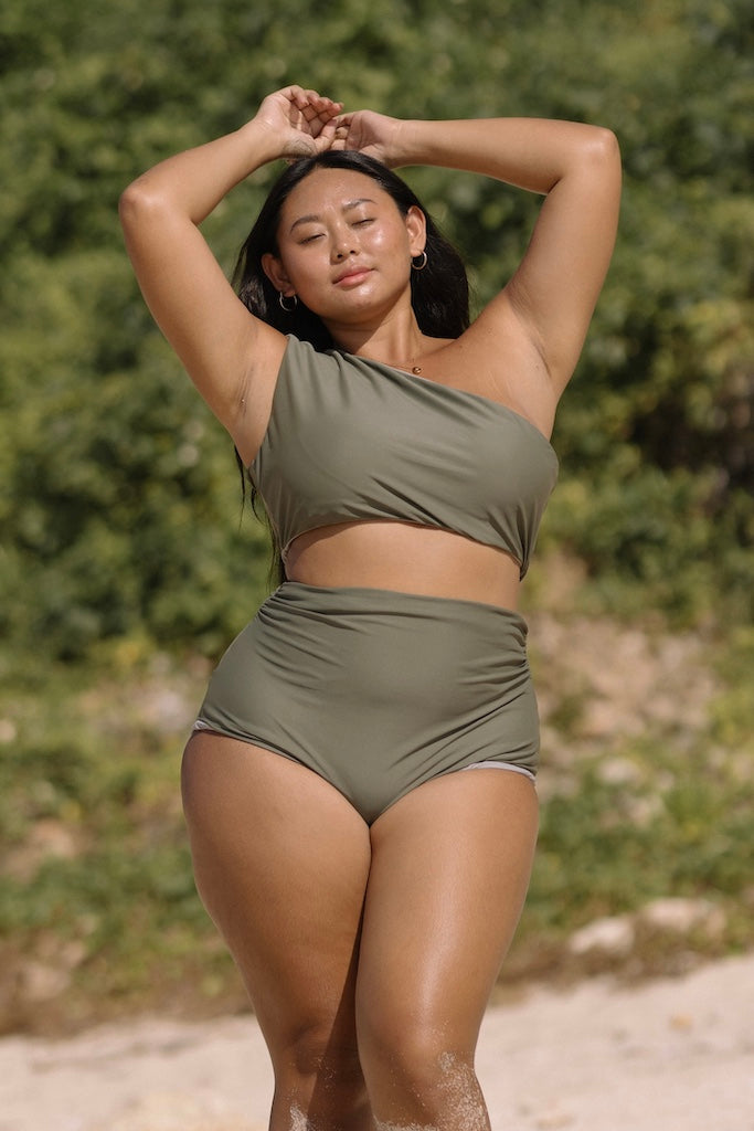 Celine One-Sided Top (Artichoke)