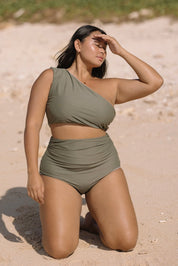 Celine One-Sided Top (Artichoke)