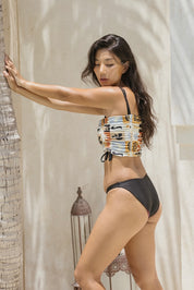 Frankie Crop Top (Retro/Onyx)