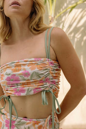 Frankie Crop Top (Bloom/Seafoam)