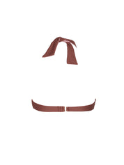 Amerie High Neck Top (Rosewood)