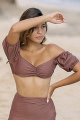 Camila Sleeved Top (Pecan)
