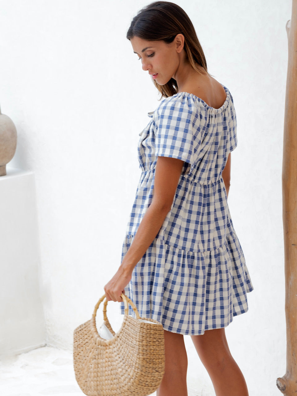 Easy To Love Mini Dress (Checkered)