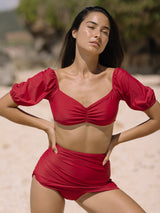 Camila Sleeved Top (Poppy)